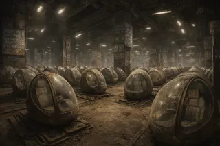 Skyseed vessels resting in their cradles in the platform halls beneath the Udhafa node.